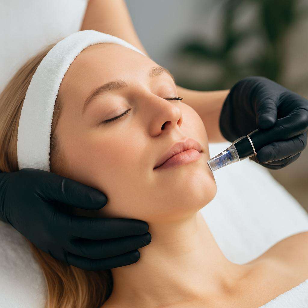 Professionelle Microneedling Behandlung
